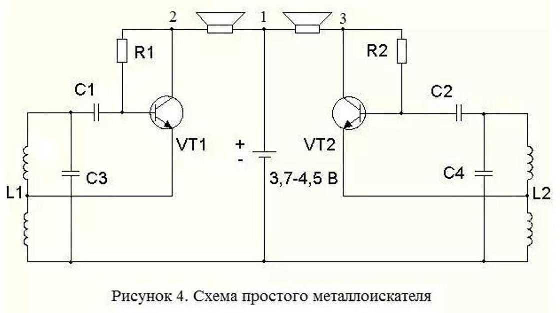 Схемы металла искателя