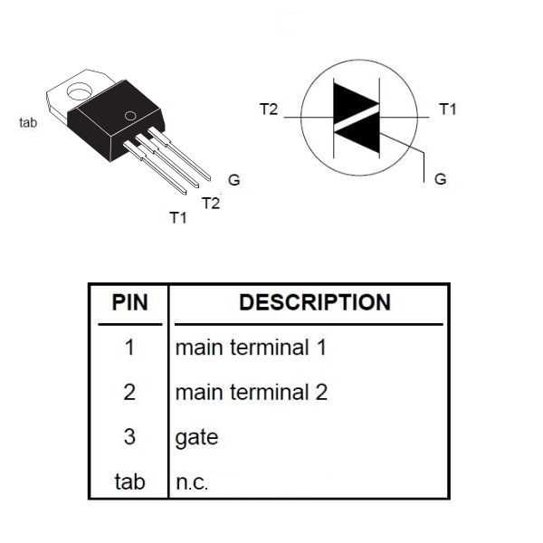 Bta16 600b схема включения