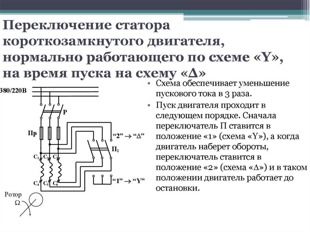 Короткозамкнутый двигатель схема