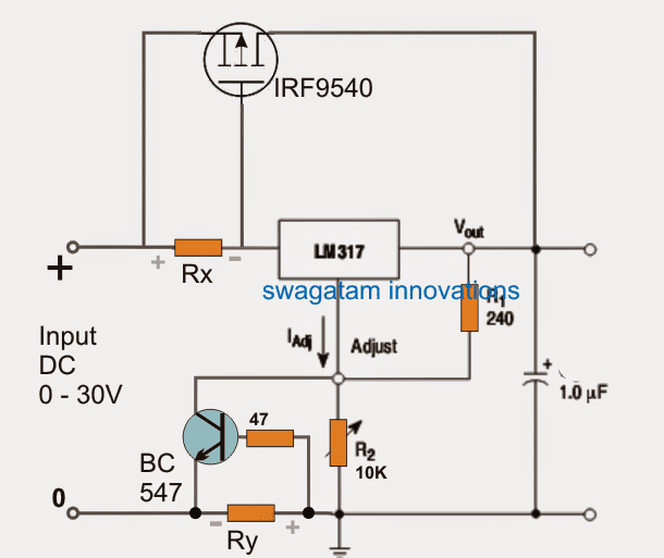 Регулятор тока на lm317 схема