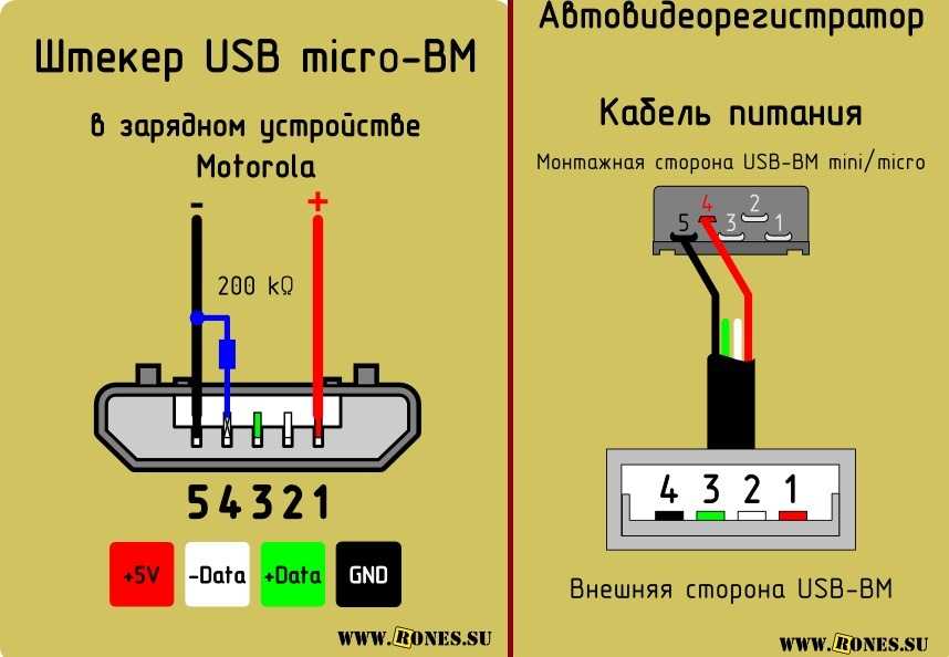 Схема микро usb разъема для зарядки