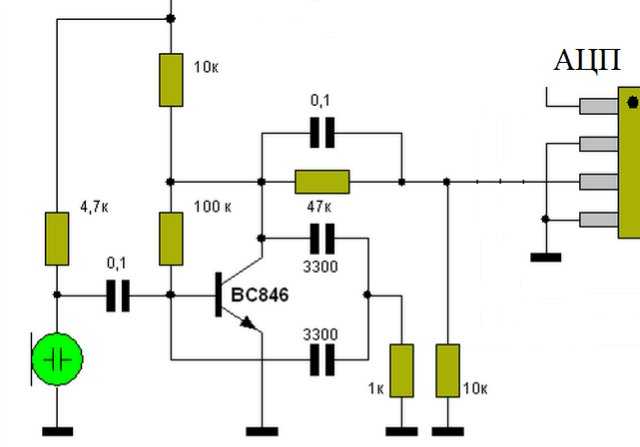 Малошумящий усилитель для микрофона схема