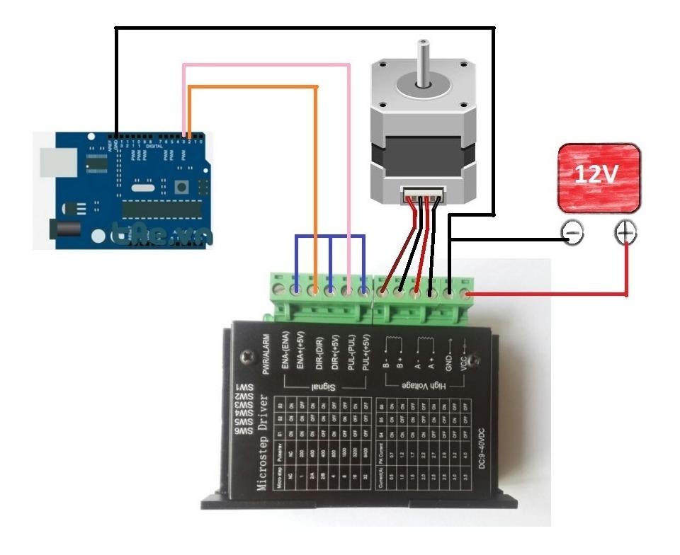 Схема шагового двигателя подключения ардуино подключения