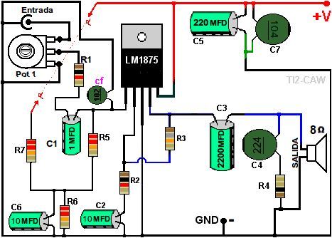 Lm1875t усилитель схема