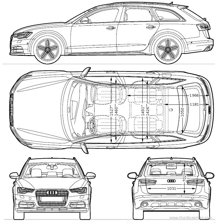 Чертежи для моделирования автомобиля