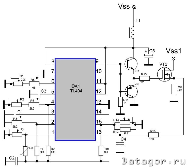 Тл494 блок питания схема