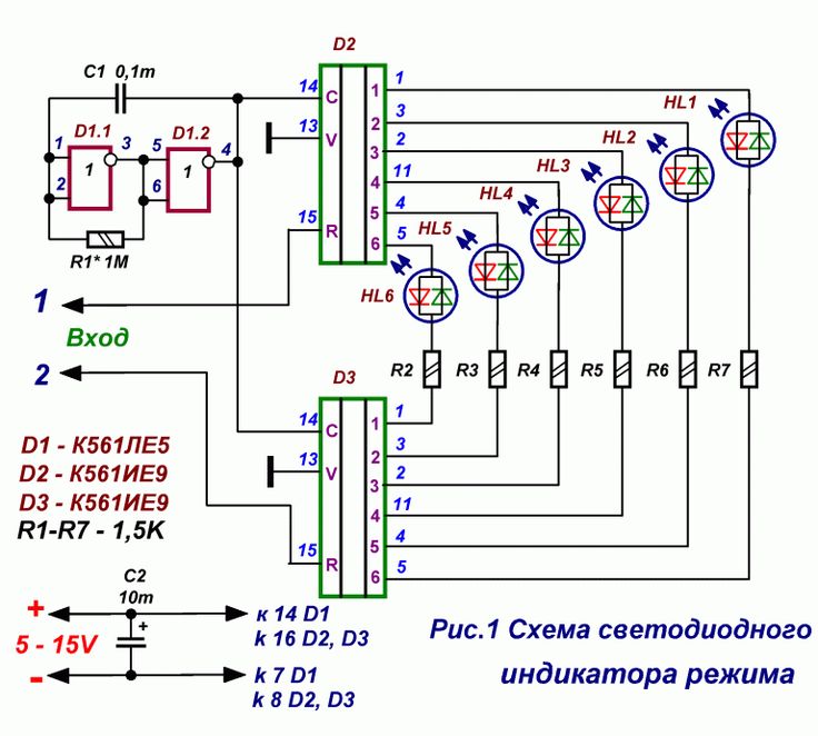 Микросхема к561ие8 описание и схема включения