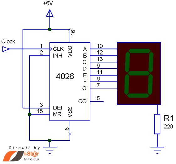 Cd4026be схема включения