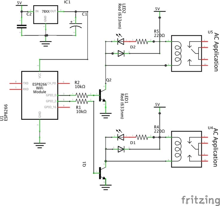 Esp8266 схема модуля