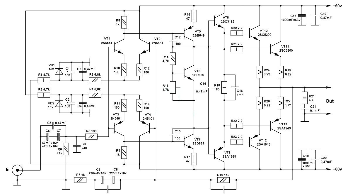 Схема блока питания автомобильного усилителя