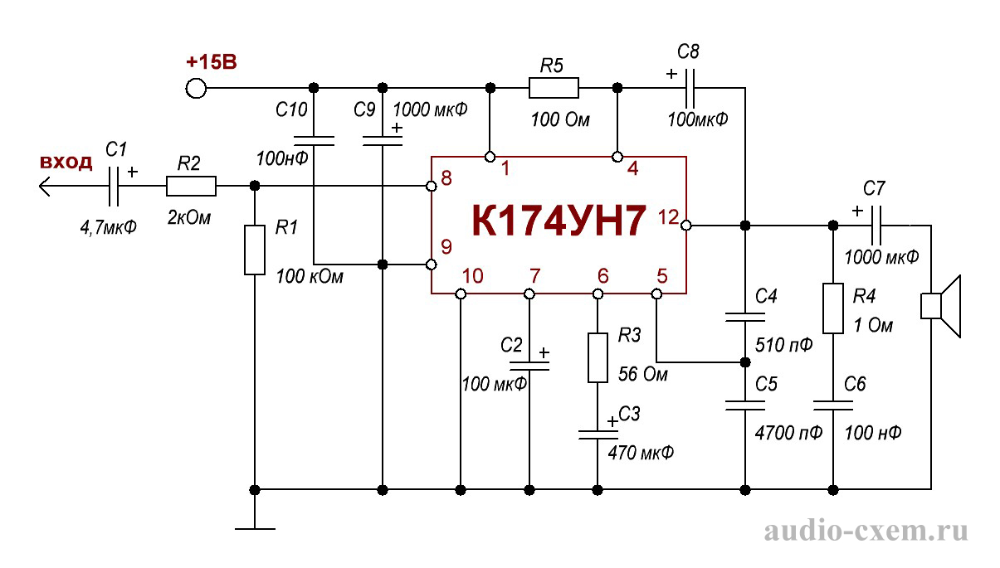 Микросхема ка2142 схема включения