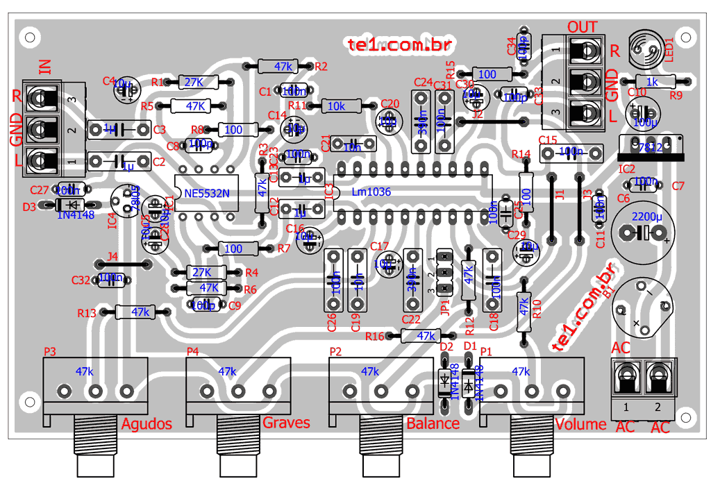 Lm1036 темброблок схема