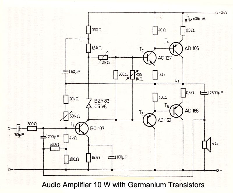 Стабилизатор напряжения на германиевых транзисторах схема