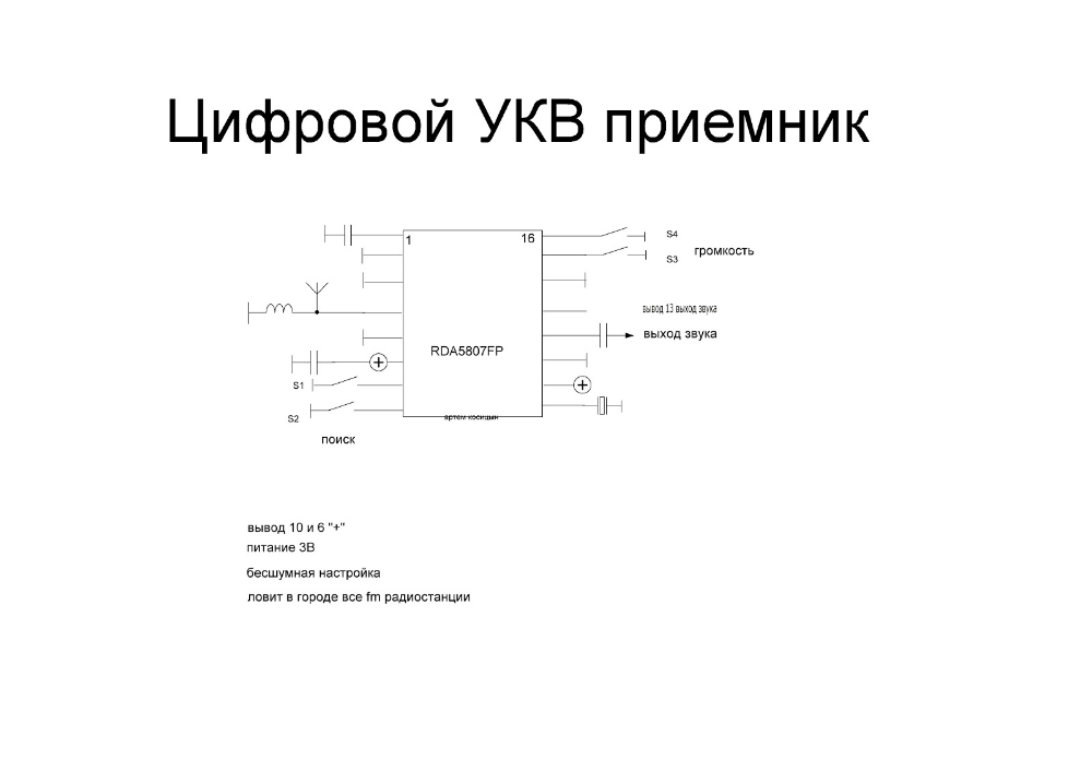 Rda5807m схема включения