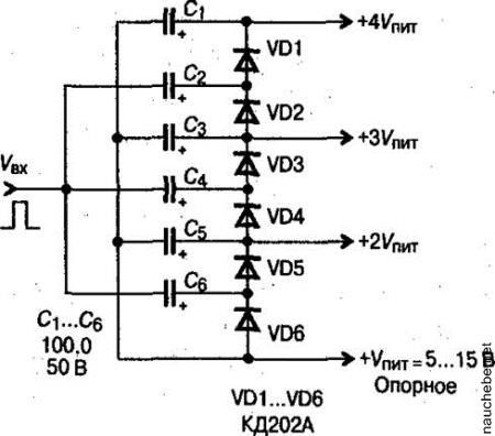 Умножитель напряжения диодный схема