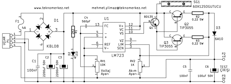 Схема бп на lm723 с регулировкой тока и напряжения