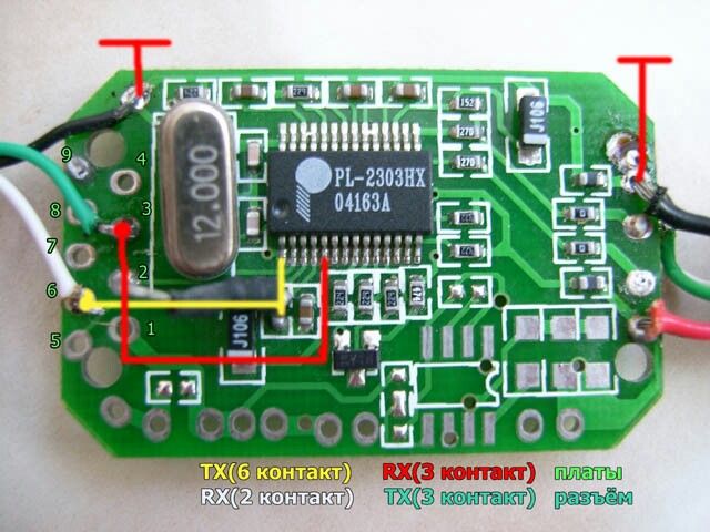 Usb ttl pl2303hx схема