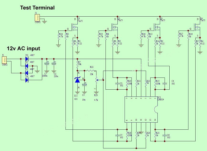 Электронная нагрузка схема на lm324