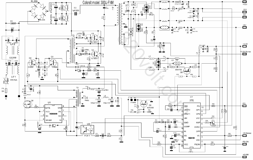 Схема chieftec aps 700c