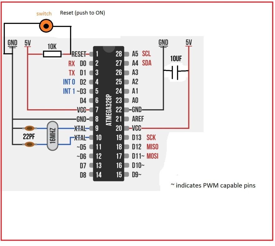 Arduino atmega схема