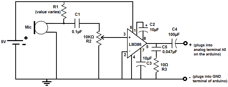 Lm386n 1 схема включения