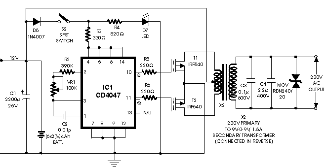 Схема на irf540