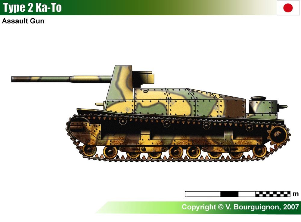 Type 02. Японские пт САУ второй мировой войны. Японские танки вид сбоку. Японские танки второй мировой сбоку. Type 2 ka-to японский танк.