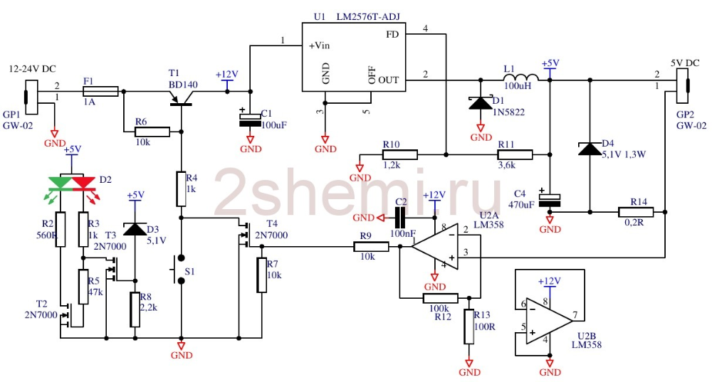 Lm2576 характеристики схема подключения