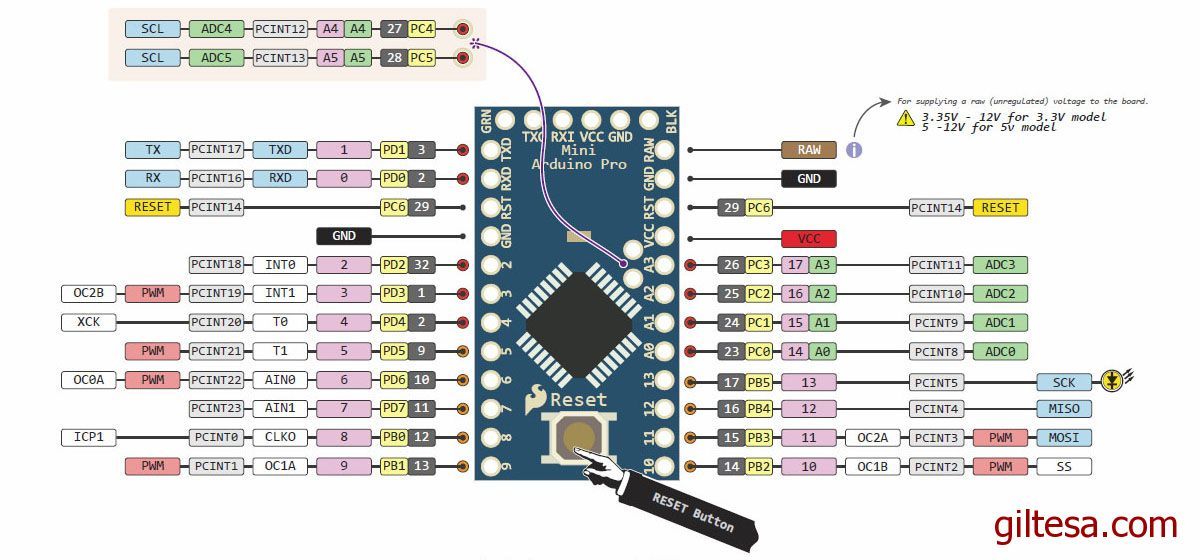 Arduino pro micro схема подключения