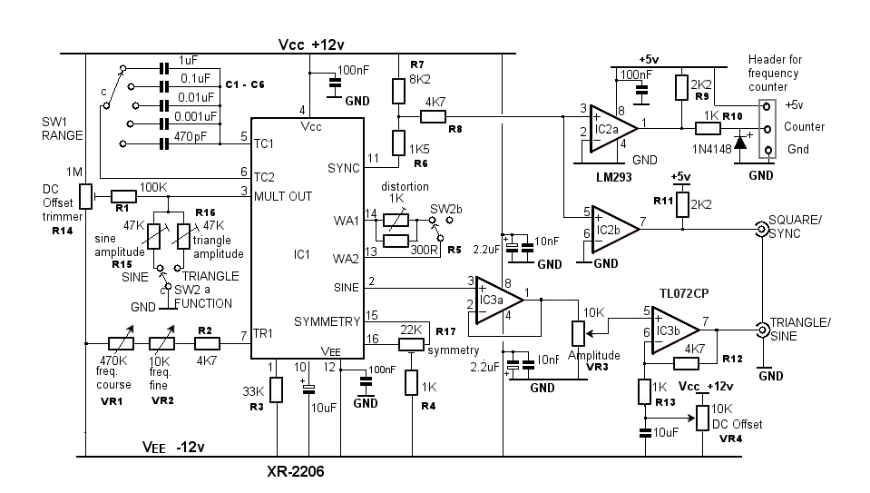 Схема генератора на icl8038