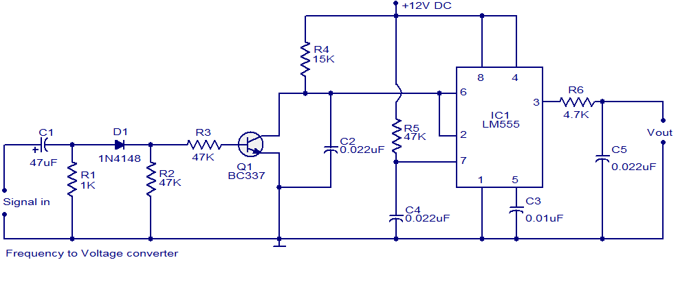 Преобразователь частота напряжение на транзисторах схема
