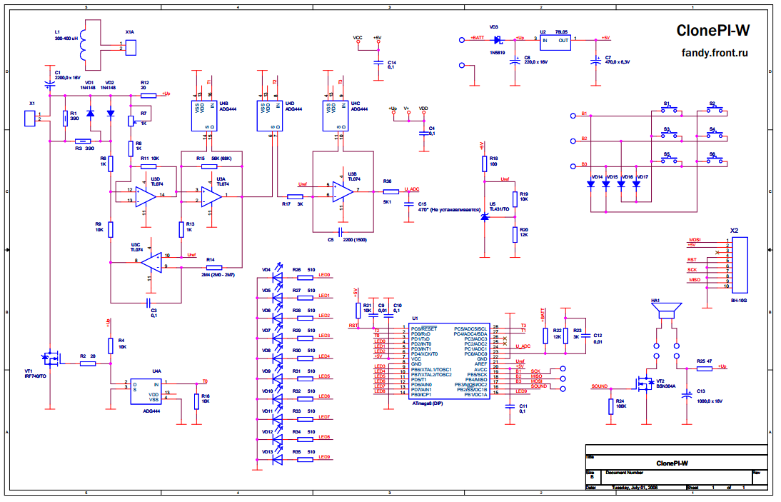 Металлоискатель quasar avr схема