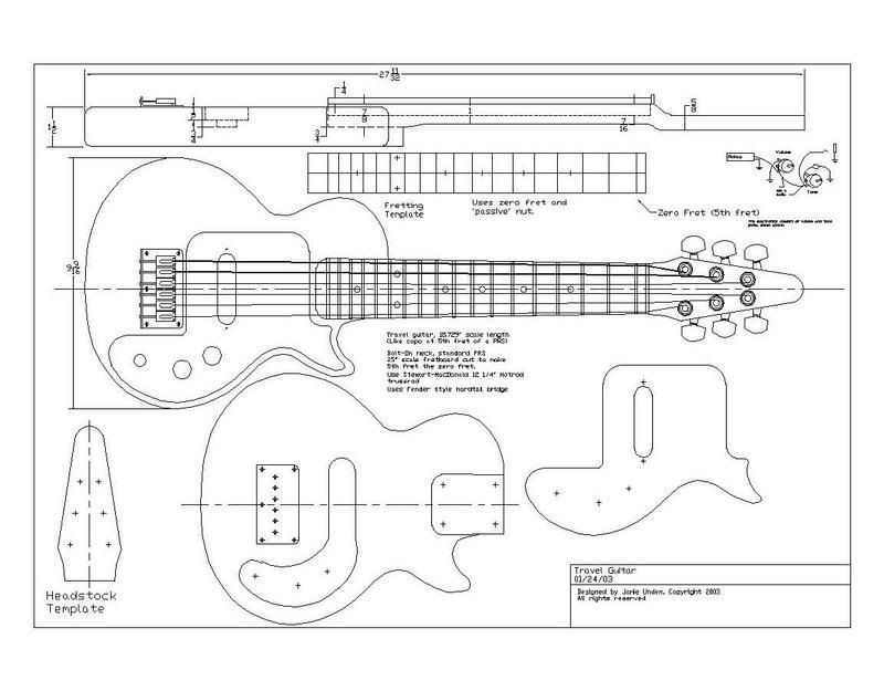 Электрогитара своими руками чертежи с размерами