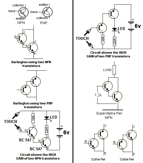 Составной транзистор pnp схема