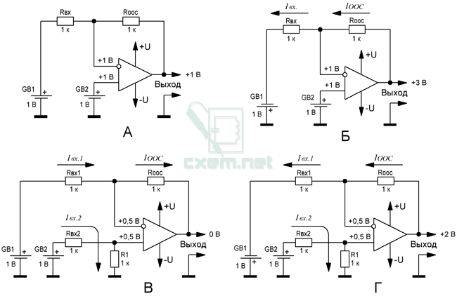 Схемы повторителей на оу с однополярным питанием