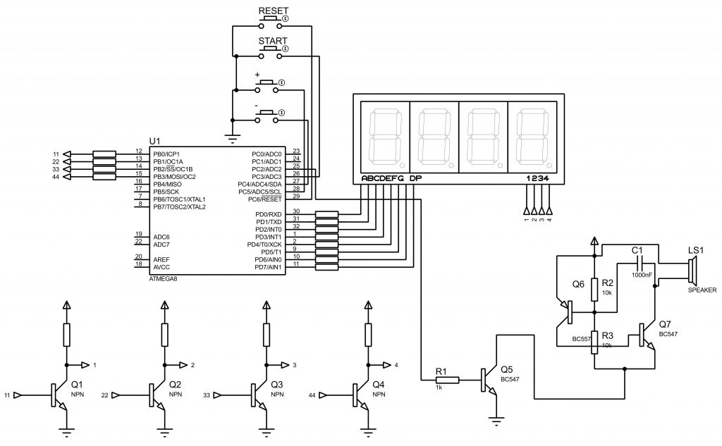 Термостат на atmega8 схема