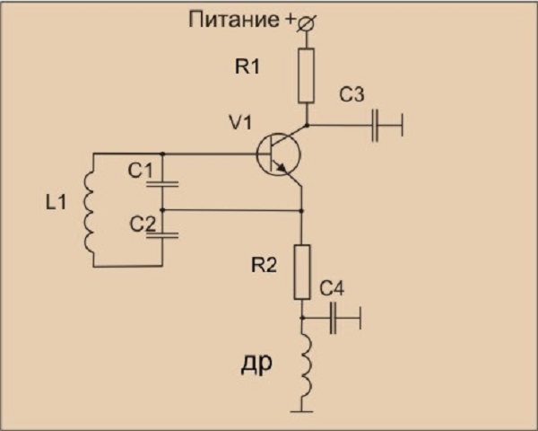 Емкостная трехточка схема