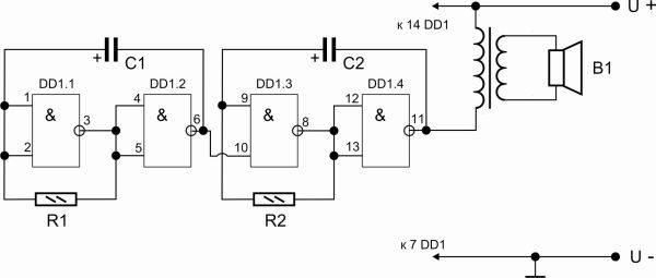 Схема отпугивателя комаров на микросхеме к155ла3