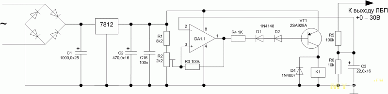 Схема блока питания тес 12 3 нт