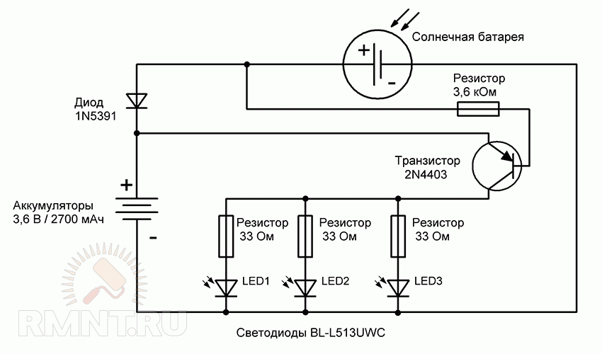 Светодиод на принципиальной схеме