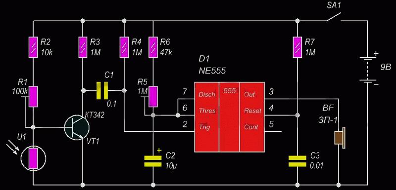Практические схемы на ne555