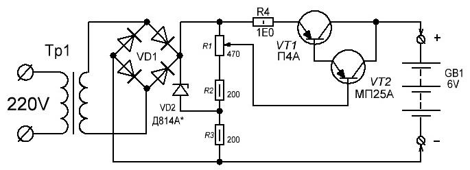 Схема регулятор напряжения на п210 схема