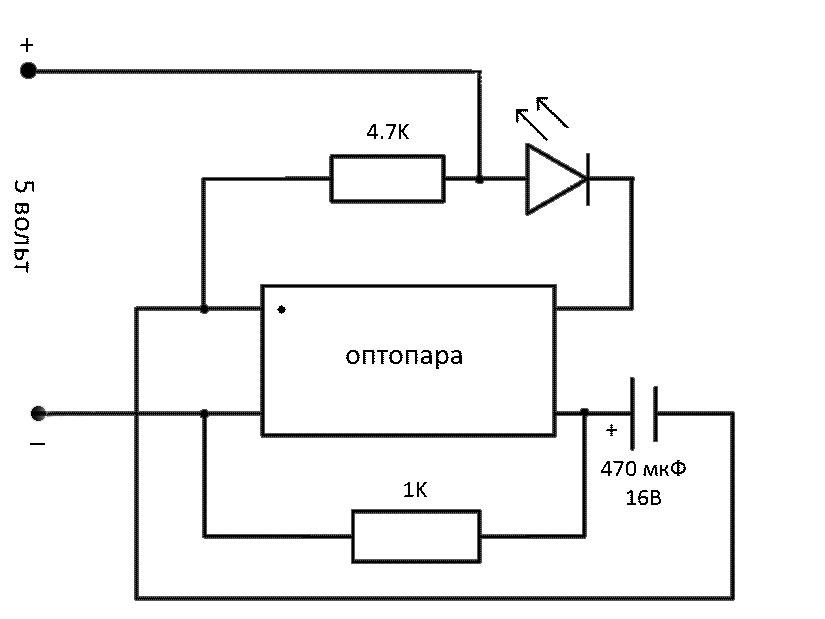 Оптрон на схеме