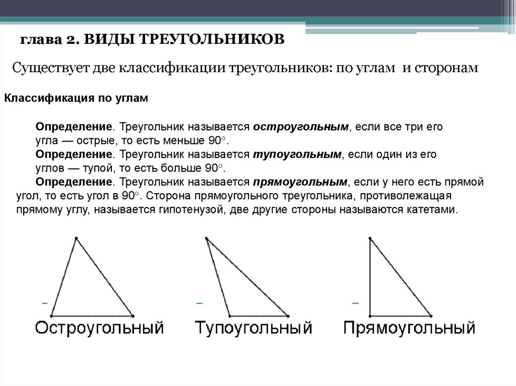 На рисунке тупоугольными треугольниками являются треугольники