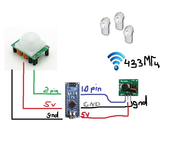 Инфракрасный датчик движения hc sr501 схема подключения