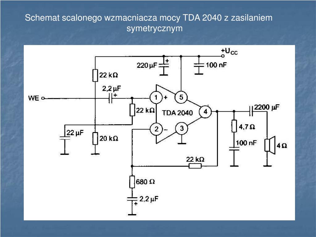 Tda2040 схема усилителя