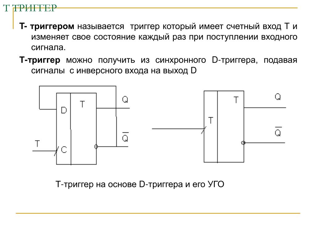 Триггер схема и принцип работы