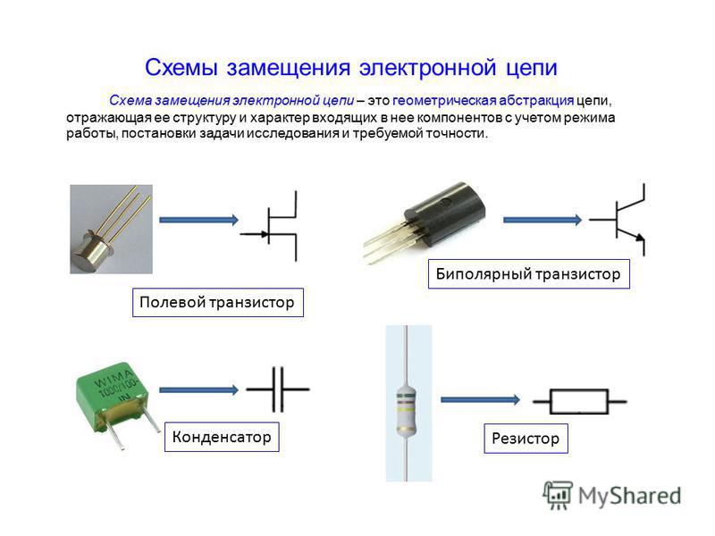 Схема замещения конденсатора