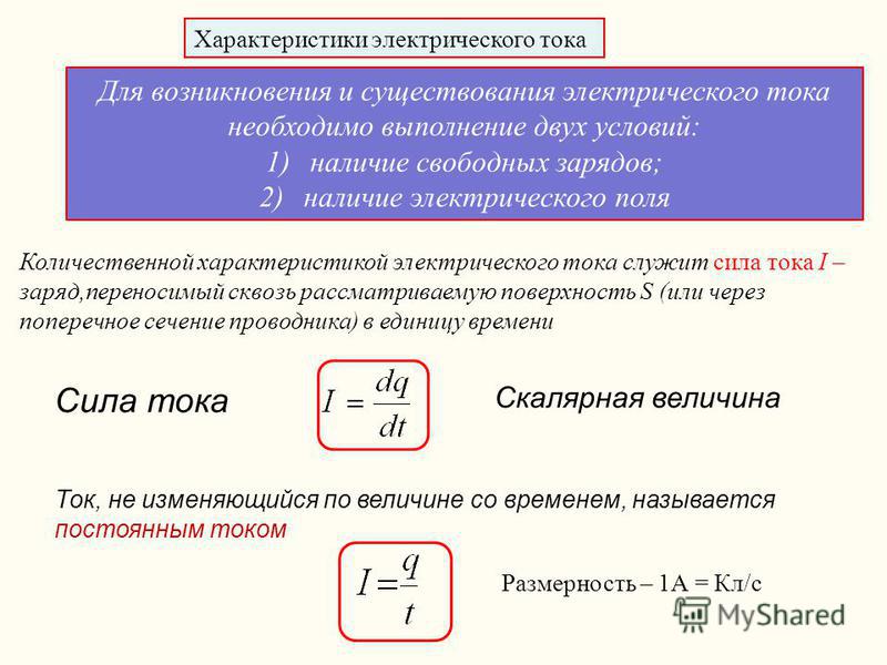 Основные электрические параметры