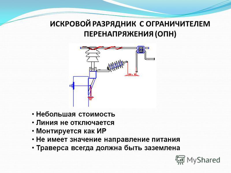 Схема подключения разрядника